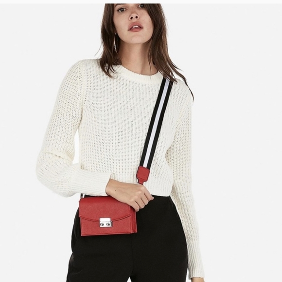 Express Small Cropped Cream Off White  Neutral Sweater Olivia Culpa - Picture 3 of 7